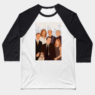 Frasier Sitcom Illustration Baseball T-Shirt